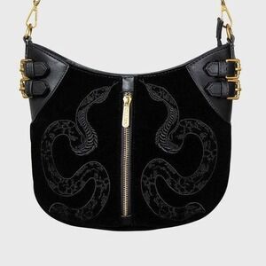 Killstar adder serpent velvet bag gold hardware new with tag